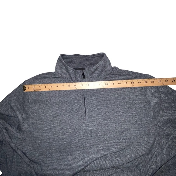Van Heusen Flex 1/4 Zip Gray Pullover Sweater - Men’s XXL - Picture 4 of 11
